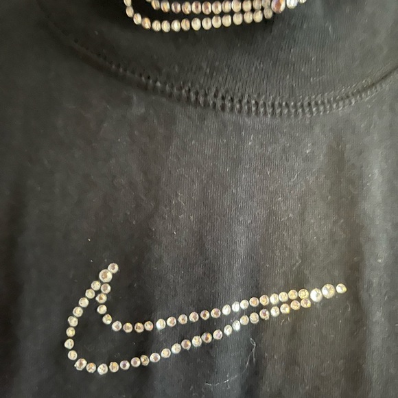 Nike black loose fit long sleeve tee. With Nike crystal swoosh. - Picture 3 of 5